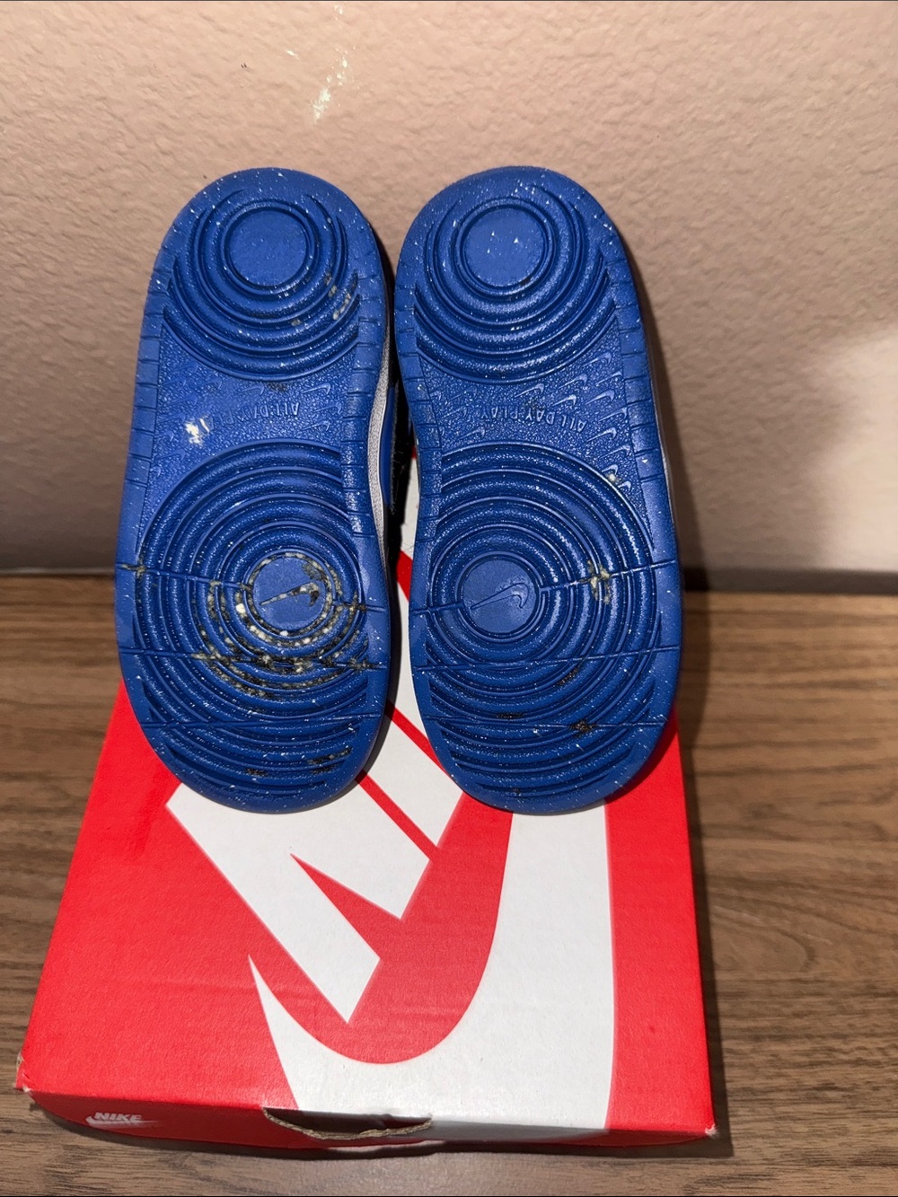 Nike Kids Royal Blue and Black High-Top Sneakers - Picture 5 of 10